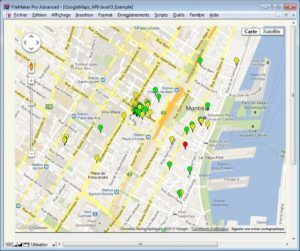 Google Maps FileMaker Exemple de Carte